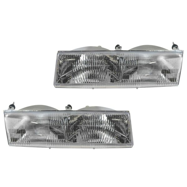Headlights Headlamps Pair Set LH Left & RH Right for Grand Marquis Cougar