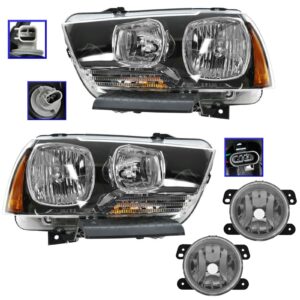 Headlight Fog Driving Light Lamp Kit Set of 4 for Dodge Charger