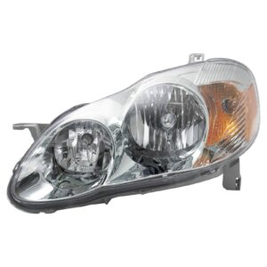 Headlight Headlamp Driver Side Left LH Compatible with 03-04 Toyota Corolla S