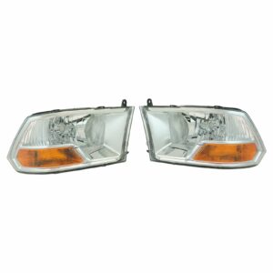 Headlight Headlamp LH Left RH Right Pair Set for 09-12 Ram Pickup Truck