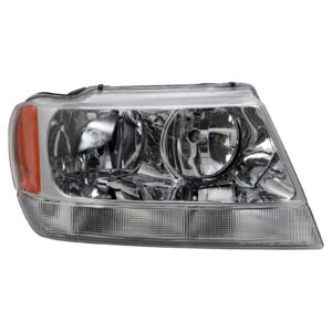 Headlight Headlamp Passenger Side Right RH Compatible with 99-04 Jeep Grand Cherokee Limited