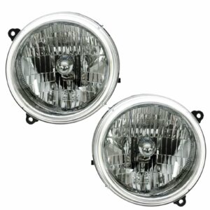 Headlights Headlamps Left & Right Pair Set for 02-04 Jeep Liberty
