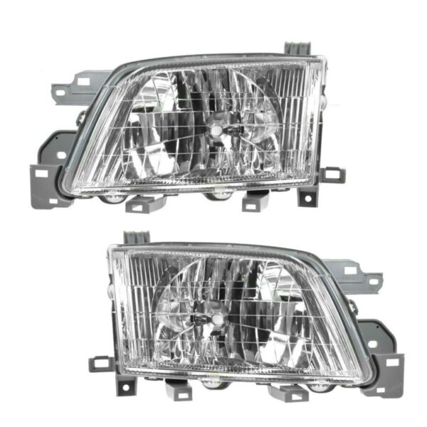 Headlights Headlamps Pair Set Left LH & Right RH for 01-02 Subaru Forester