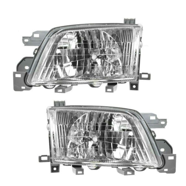 Headlights Headlamps Pair Set Left LH & Right RH for 01-02 Subaru Forester