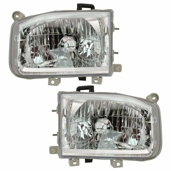 Headlights Headlamps LH Left RH Right Pair Set For 99-04 Nissan Pathfinder