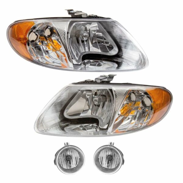 Headlight Fog Driving Light Lamp Kit Set of 4 for Town & Country Grand Caravan