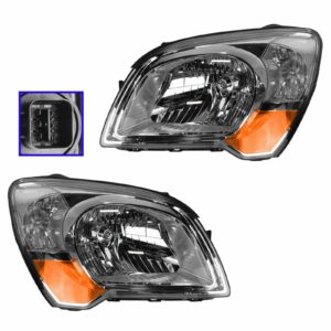 Headlight Lamp Housing Assembly LH Left & RH Right Pair for 08-10 Kia Sportage