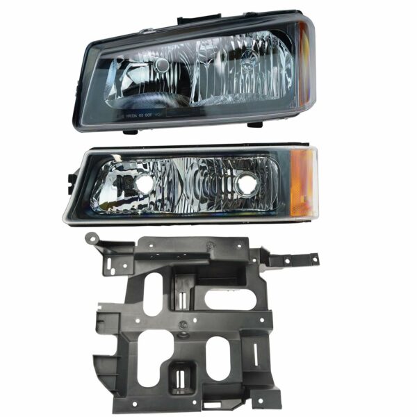 Headlight Parking Light Lamp Mounting Bracket LH Set of 3 for 05-07 Chevy Truck