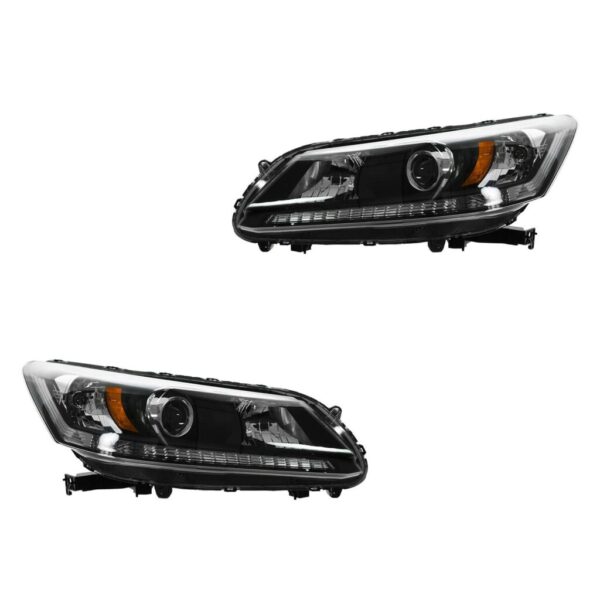 Headlight Headlamp Halogen Left Right PAIR for 13 Honda Accord 4 door sedan