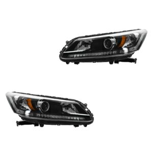 Headlight Headlamp Halogen Left Right PAIR for 13 Honda Accord 4 door sedan