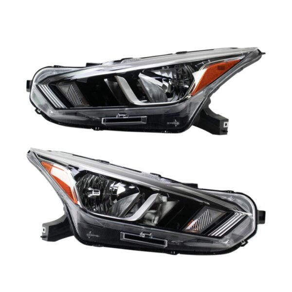 Eagle Eyes Halogen Headlight Lamp Assembly LH RH Pair for Nissan Versa Sedan