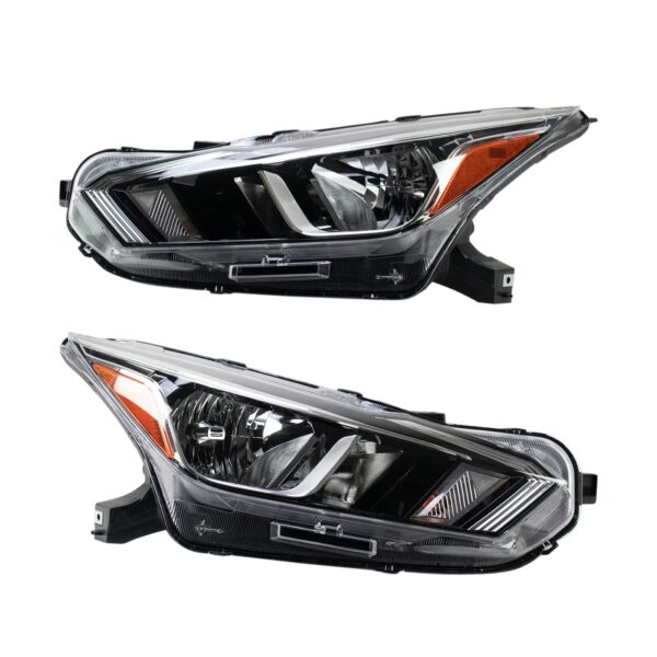 Eagle Eyes Halogen Headlight Lamp Assembly LH RH Pair for Nissan Versa Sedan