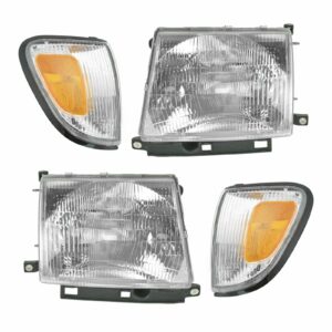 Headlight Corner Light Lamp LH RH Left Right Kit Set of 4 for 98-00 Tacoma 4x4