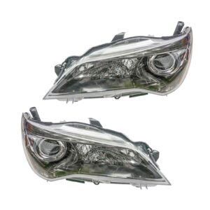 Halogen Headlight Lamp Black Bezel LH RH Kit Pair Set of 2 for Camry LR XLE