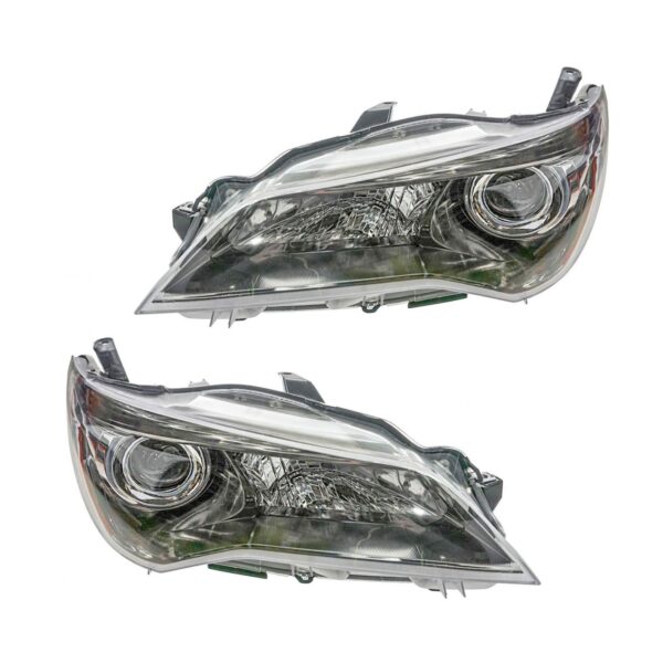 Halogen Headlight Lamp Black Bezel LH RH Kit Pair Set of 2 for Camry LR XLE