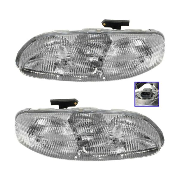 Headlight Assembly Compatible With 1995-2001 Chevrolet Lumina 1995-1999 Monte Carlo Driver and Passenger Side