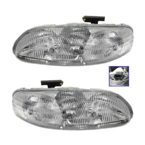 Headlight Assembly Compatible With 1995-2001 Chevrolet Lumina 1995-1999 Monte Carlo Driver and Passenger Side