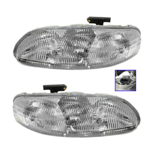 Headlight Assembly Compatible With 1995-2001 Chevrolet Lumina 1995-1999 Monte Carlo Driver and Passenger Side