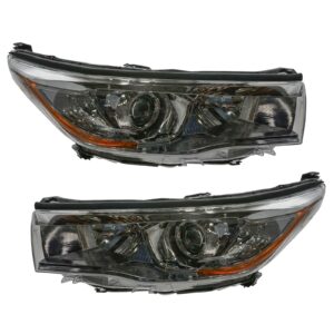 Halogen Headlight Lamp LH & RH Kit Pair Set for Toyota Highlander Truck SUV