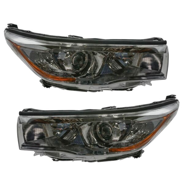 Halogen Headlight Lamp LH & RH Kit Pair Set for Toyota Highlander Truck SUV