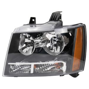 Left Headlight Compatible with 2007-2013 Chevrolet Avalanche Suburban 1500 2500 Tahoe