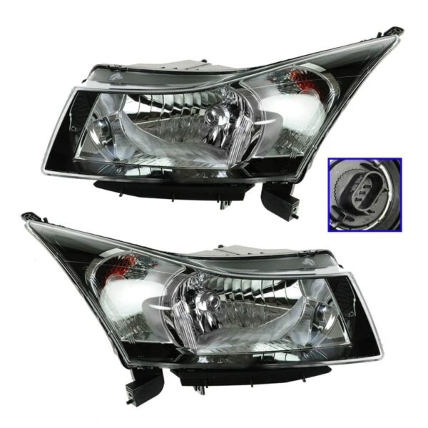 Headlight Headlamp LH Left & RH Right Pair Set of 2 for 12-16 Chevy Cruze
