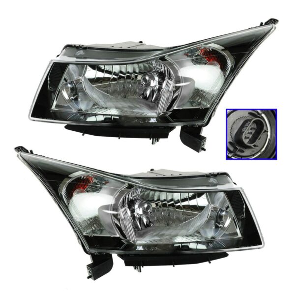 Headlight Headlamp LH Left & RH Right Pair Set of 2 for 12-16 Chevy Cruze