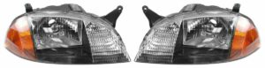 Headlights Headlamps Left & Right Pair Set for 98-01 Geo Metro Firefly