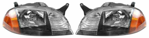 Headlights Headlamps Left & Right Pair Set for 98-01 Geo Metro Firefly