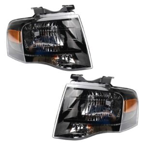 Headlight Set Compatible with 2007-2013 Ford Expedition