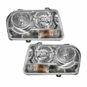 Headlights Headlamps Left & Right Pair Set for 05-10 Chrysler 300
