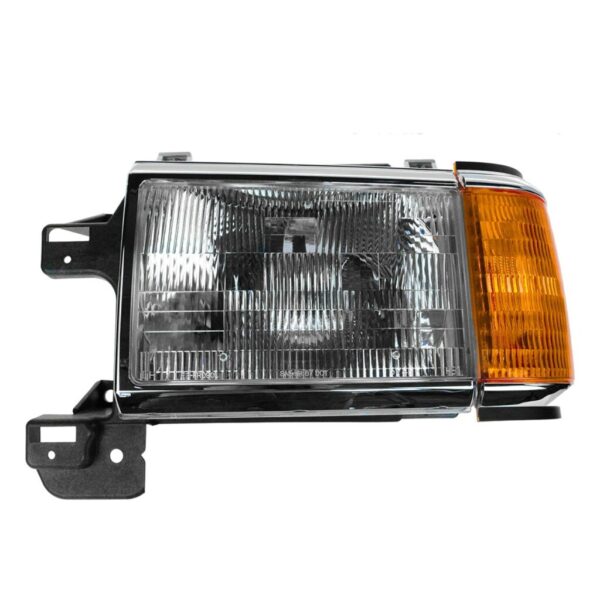 Headlight Headlamp w/ Chrome Bezel Driver Side Left LH for 87-91 Bronco Truck
