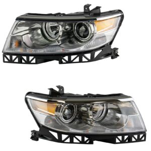 Halogen Headlight Lamp Assembly Pair LH Driver & RH Passenger Sides for Lincoln MKZ Zephyr