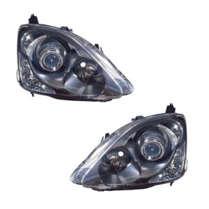 Black Projector Performance Headlight Pair Set for 02-05 Honda Civic Hatchback