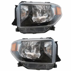 Halogen Headlight Headlamp LH & RH Kit Pair for Toyota Tacoma Pickup Truck