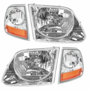 Headlights & Corner Parking Lights Kit Set for F150 Expedition Lightning Style