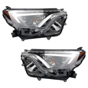 Headlight Set Compatible with 2016-2018 Toyota RAV4