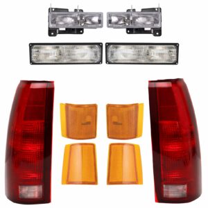 Headlight Parking Marker Light Tail Lamp Kit Set of 10 Compatible with GMC Truck SUV