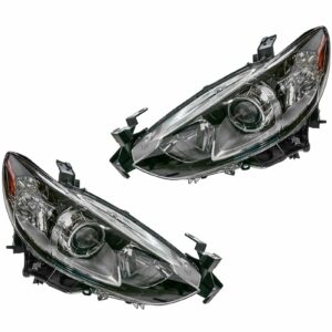 Headlight Headlamp Halogen Pair Kit Set of 2 for Mazda 6
