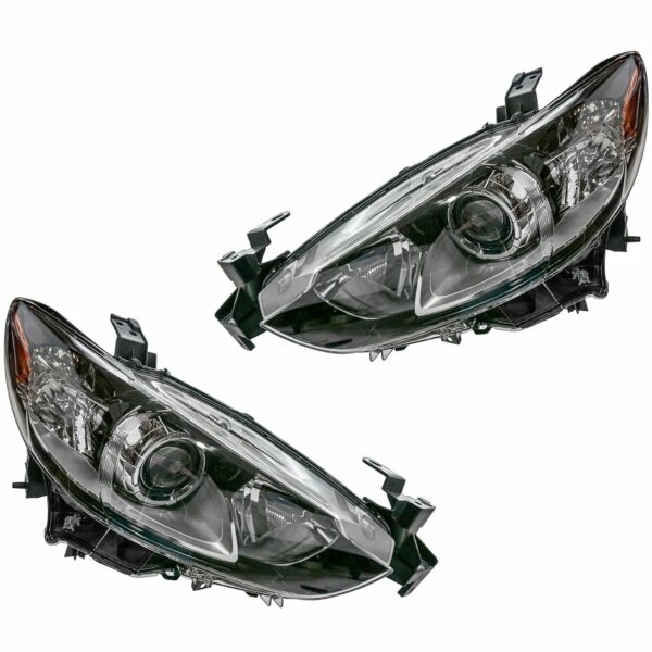 Headlight Headlamp Halogen Pair Kit Set of 2 for Mazda 6