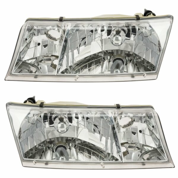 Headlights Headlamps Left & Right Pair Set for 98-02 Mercury Grand Marquis