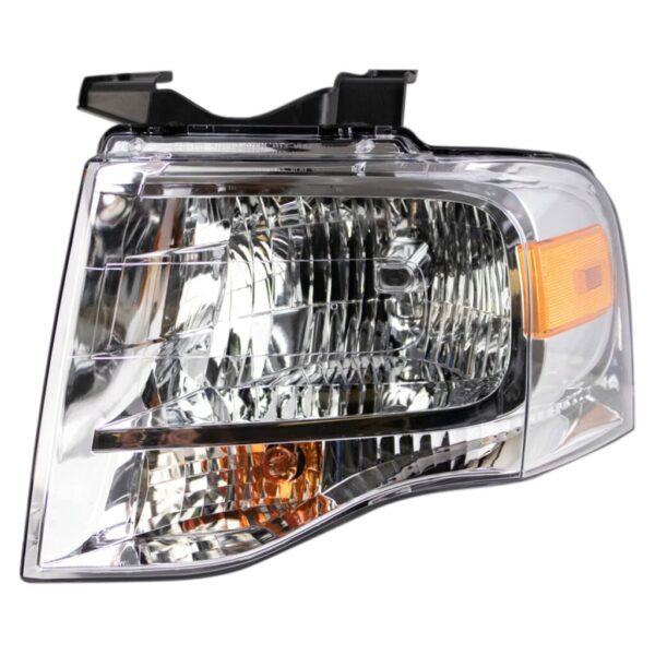 Right Chrome Housing Headlight Compatible with 2007-2013 Ford Expedition