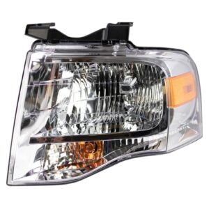 Right Chrome Housing Headlight Compatible with 2007-2013 Ford Expedition
