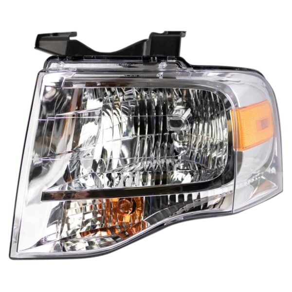 Right Chrome Housing Headlight Compatible with 2007-2013 Ford Expedition