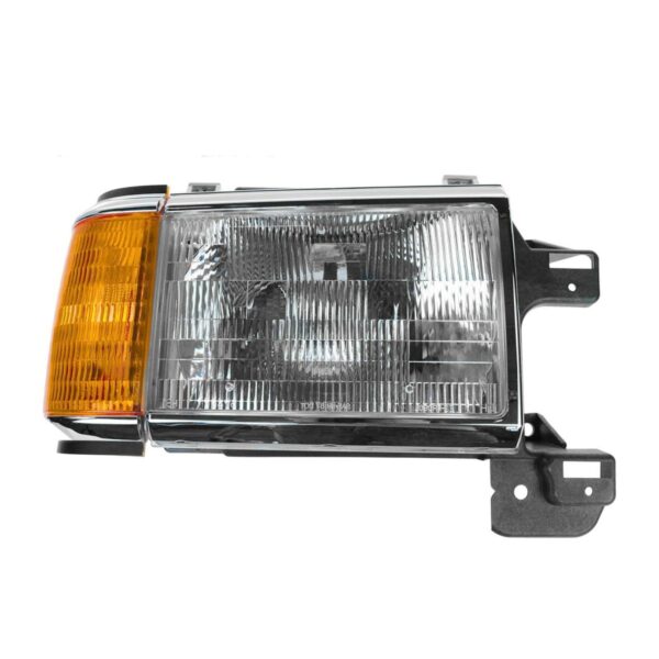 Headlight Headlamp w/ Chrome Bezel Passenger RH for 87-91 Ford Bronco Truck