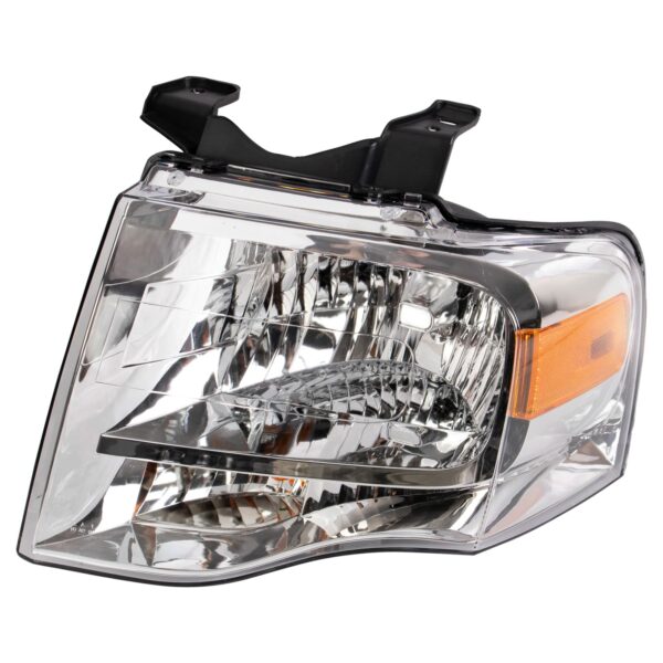 Left Chrome Housing Headlight Compatible with 2007-2013 Ford Expedition