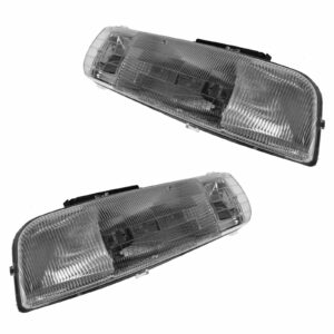 Headlights Headlamps LH & RH Pair Set for Chevy Tahoe Suburban Silverado Truck