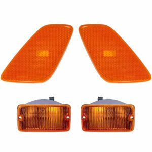 Front Side Marker & Parking Turn Signal Corner Lights 4 Piece Kit for Wrangler