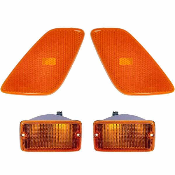 Front Side Marker & Parking Turn Signal Corner Lights 4 Piece Kit for Wrangler