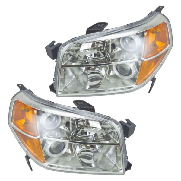 Headlights Headlamps Left & Right Pair Set for 06-08 Honda Pilot